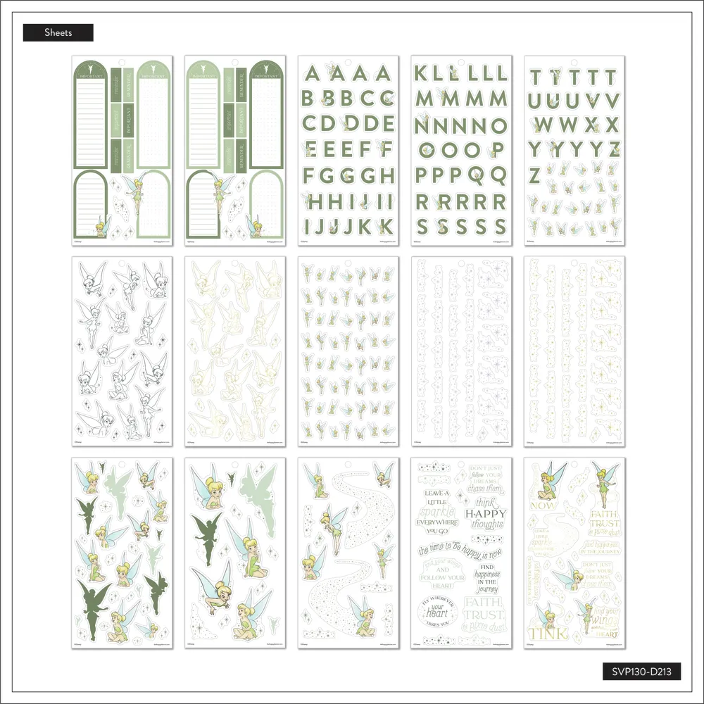 Happy Planner Disney stickers Tinker Bell 720 pièces vert