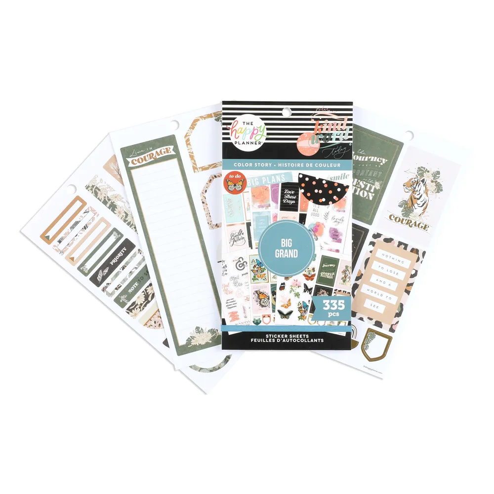 Happy Planner Bright Places stickers big value pack 335 coloré