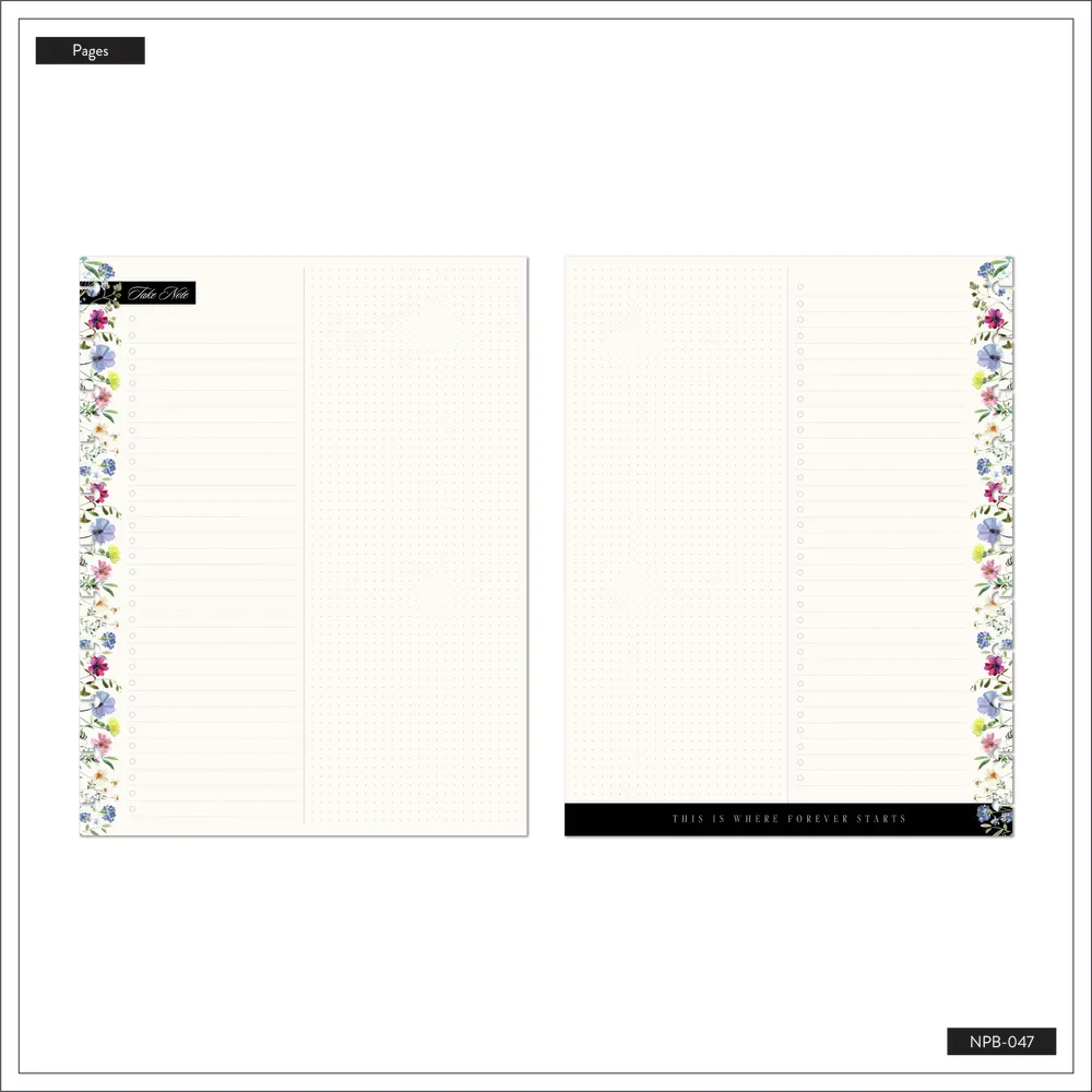 Happy Planner Happy Notes Blooming Romance Wedding carnet 60 feuilles