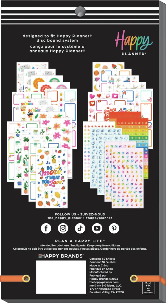 Happy Planner I Heart Stickers stickers déco 1699 pièces