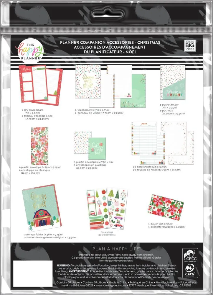 Happy Planner Christmas Classic kit compagnon accessoires Noël