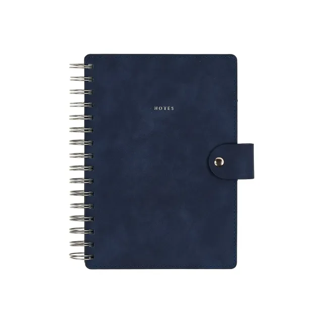 Citrine Navy carnet spirale A5 pointillé ligné rechargeable