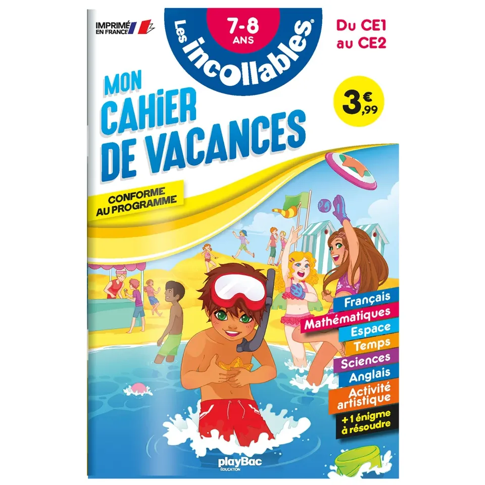 Les Incollables cahier de vacances CE1 au CE2 7-8 ans