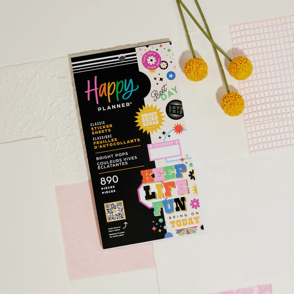 Happy Planner Bright Pops stickers 890 autocollants Classic