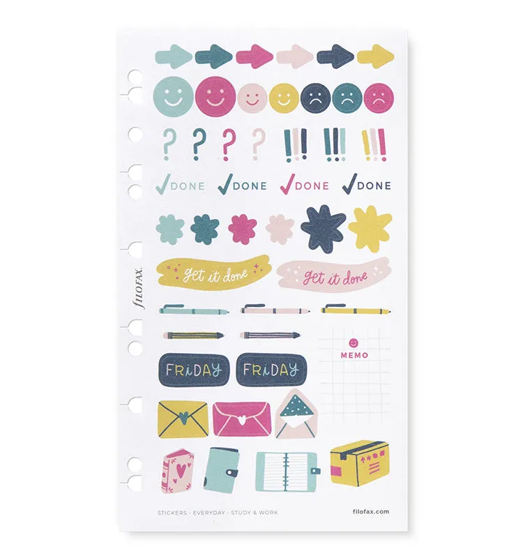 Filofax Everyday autocollants travail études