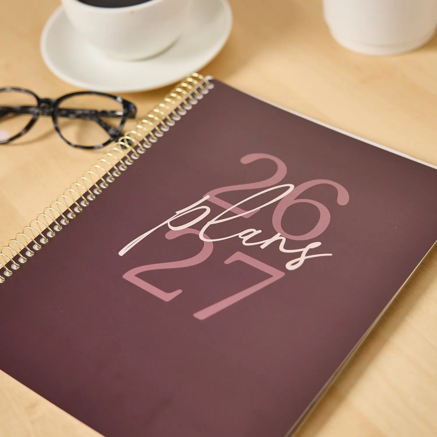Happy Planner Go Big Plum Plans agenda spirale gros caractères 15 mois
