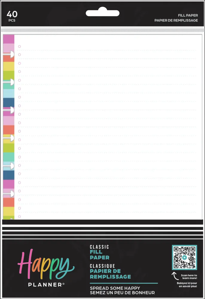 Happy Planner Spread Some Happy recharge papier pointillé Classic 40 feuilles