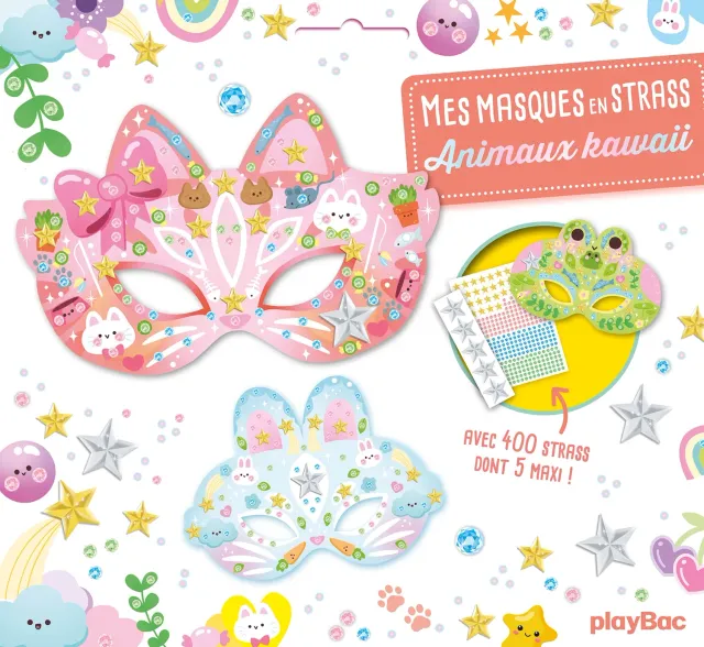 Mes masques en strass Animaux Kawaii nouvelle édition masques strass