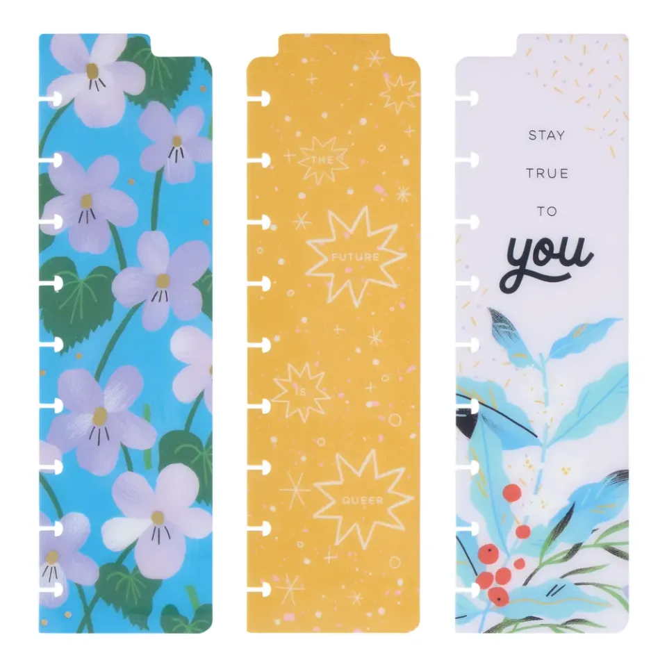 Happy Planner Bug Robbins Blooming Pride marque-pages x3