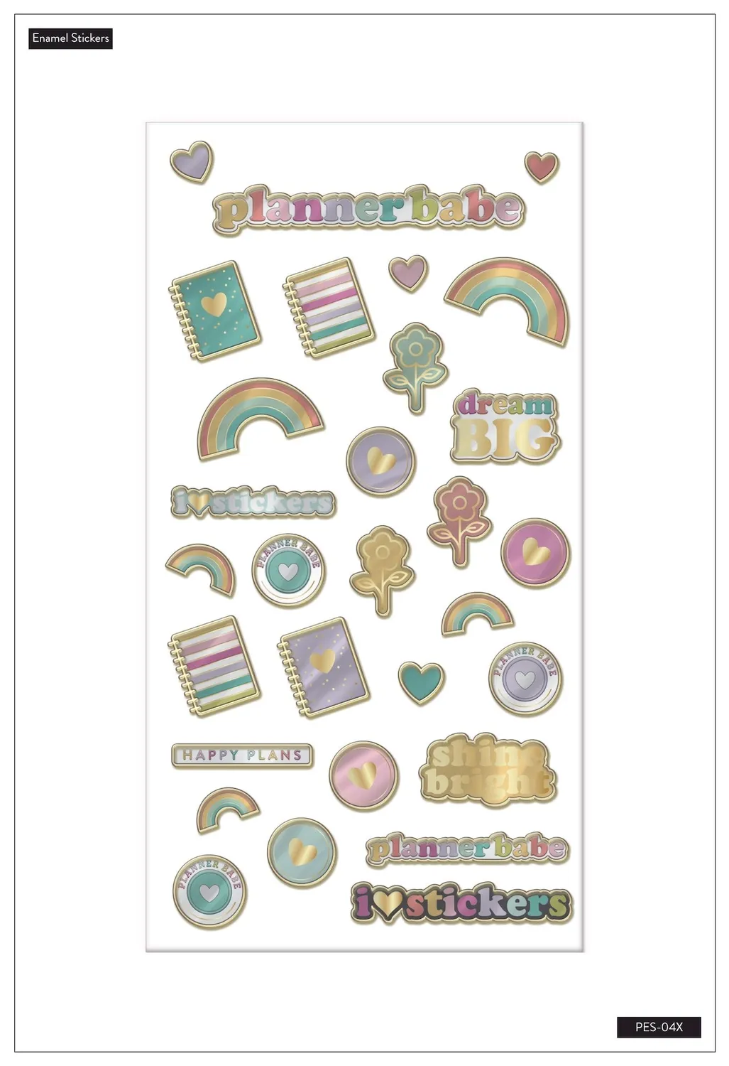 Happy Planner Planner Babe stickers enamel 30 pièces
