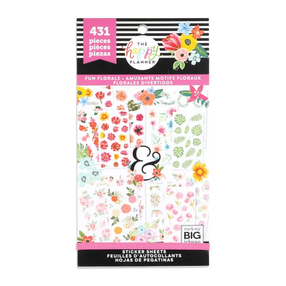 Happy Planner Fun Florals stickers Value Pack 431 pièces