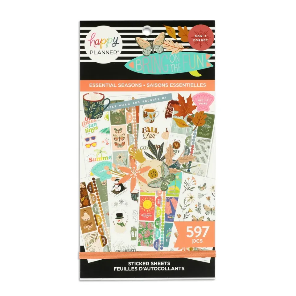 Happy Planner Essential Seasons carnet stickers 30 pages 597 pièces