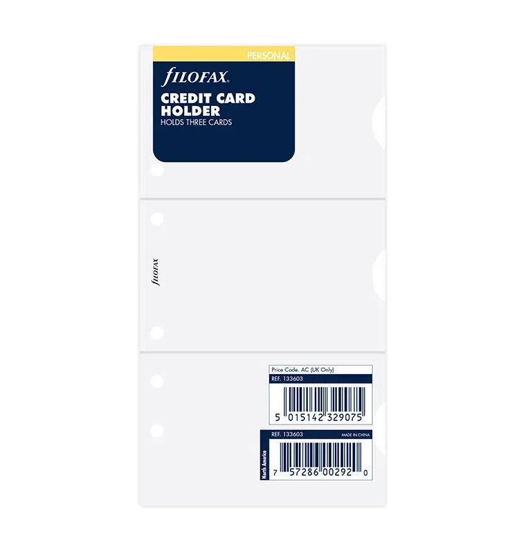 Filofax Classic porte-cartes Personal transparent
