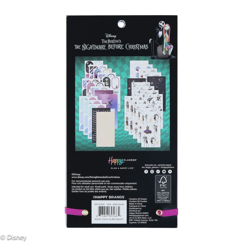 Happy Planner Disney Nightmare Christmas stickers Big 30 feuilles