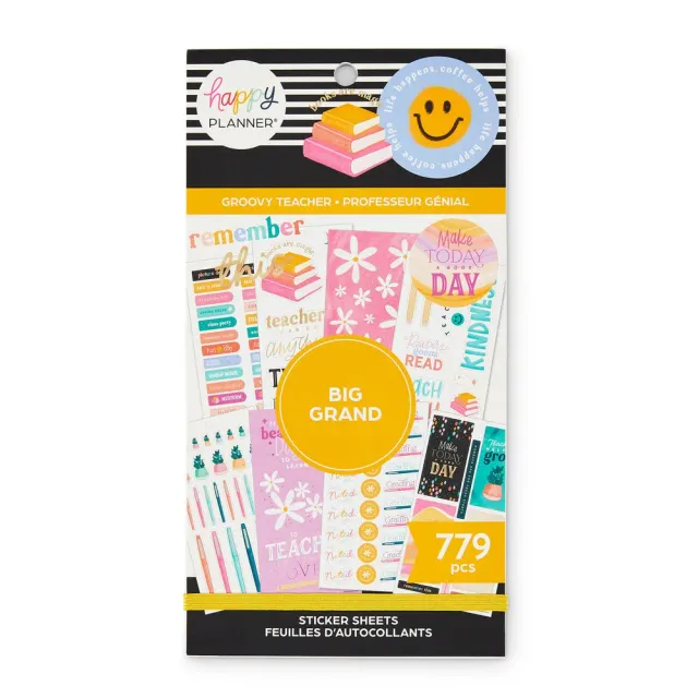 Happy Planner Groovy Day Teacher stickers Big 779 professeur