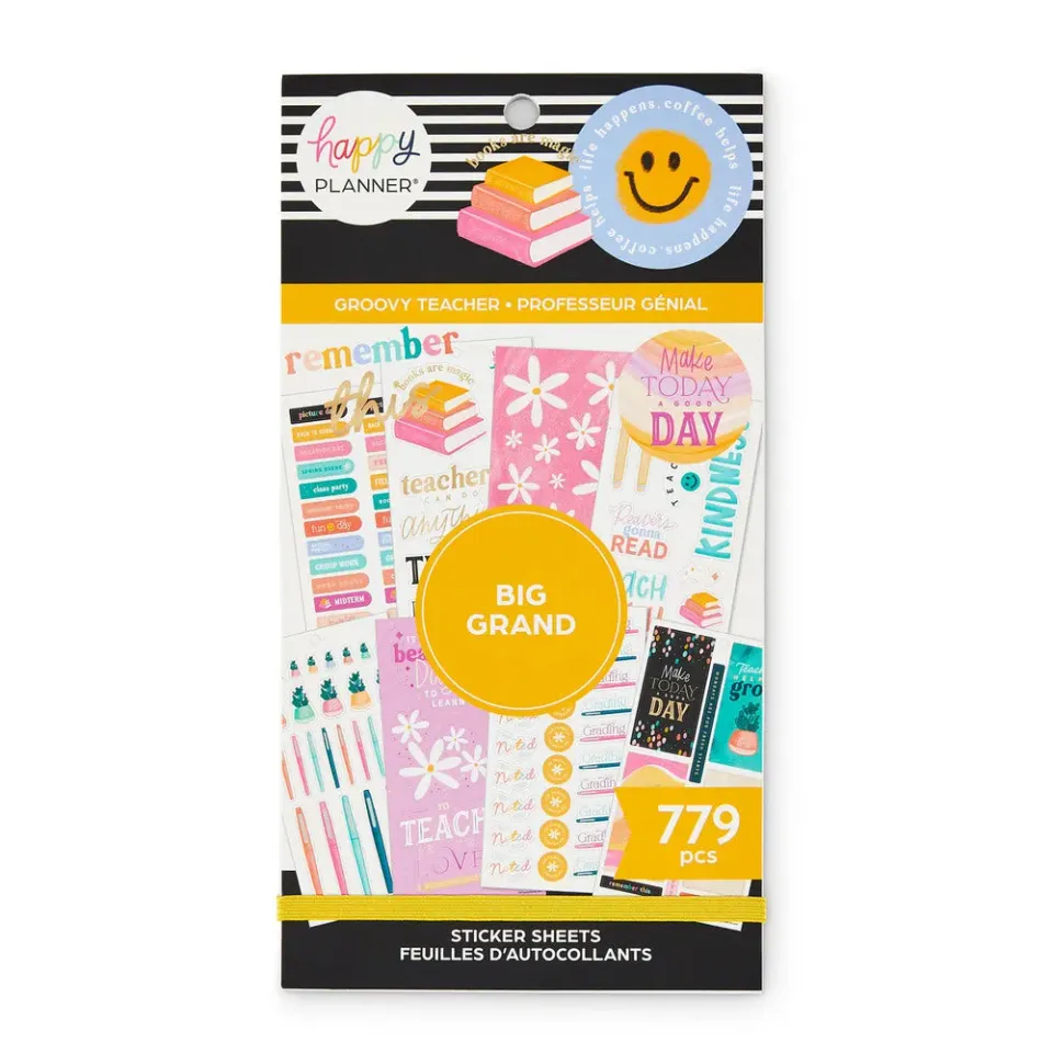Happy Planner Groovy Day Teacher stickers Big 779 professeur