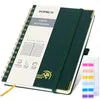 Poprun WH145L carnet spiral ligné vert foncé 15x21,5 cm