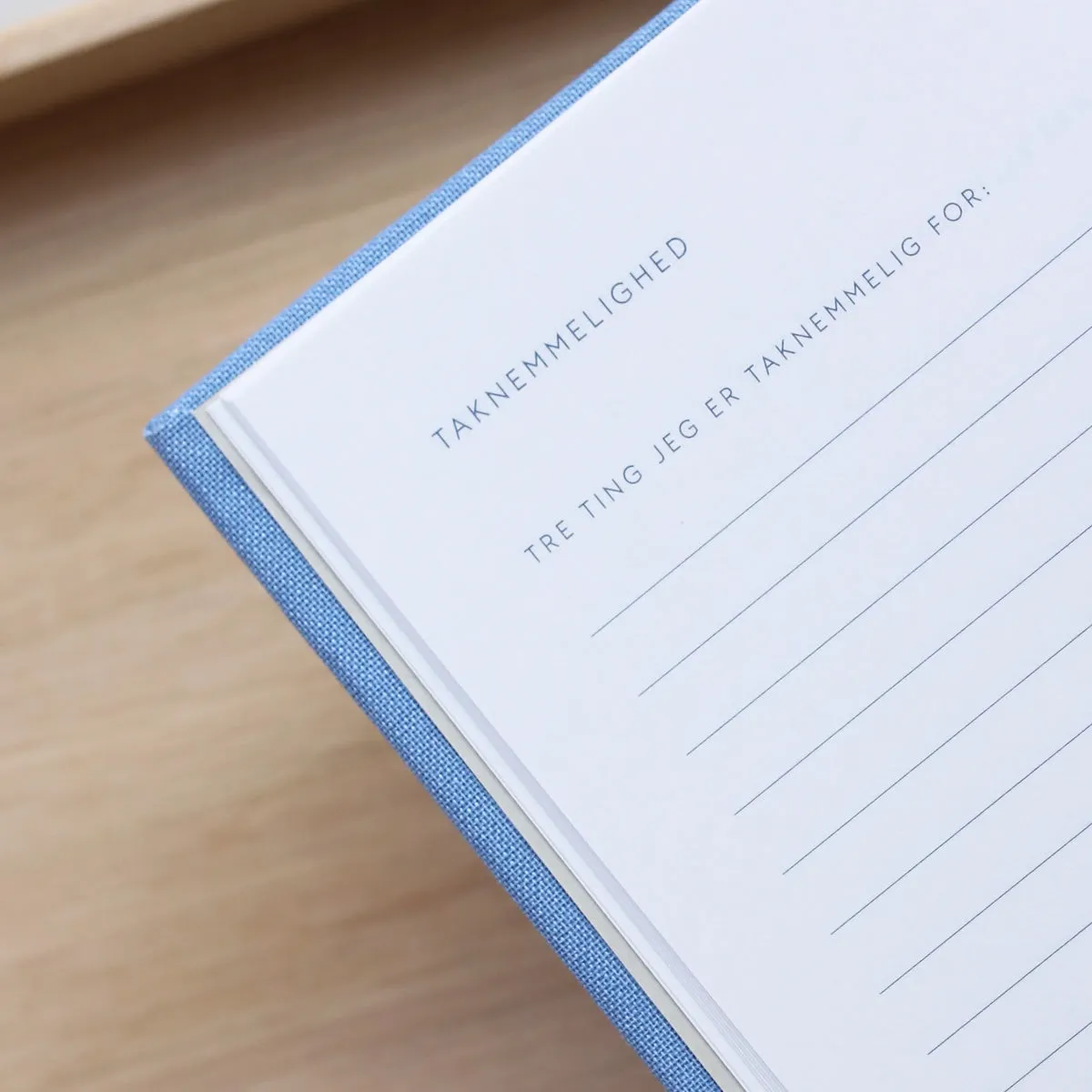 Kartotek Taknemmelighedsdagbog journal gratitude bleu en danois