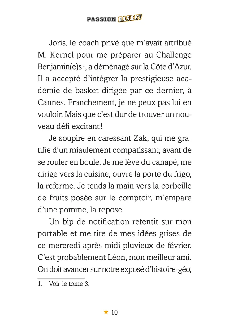 Frigobloc Passion Basket tome 4 roman basket 8-12 ans