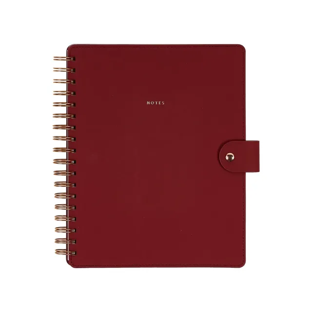 Happy Planner Citrine Burgundy carnet spirale Classic cuir vegan pointillé