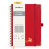 Poprun WH145S carnet à spirale quadrillé rouge papier épais