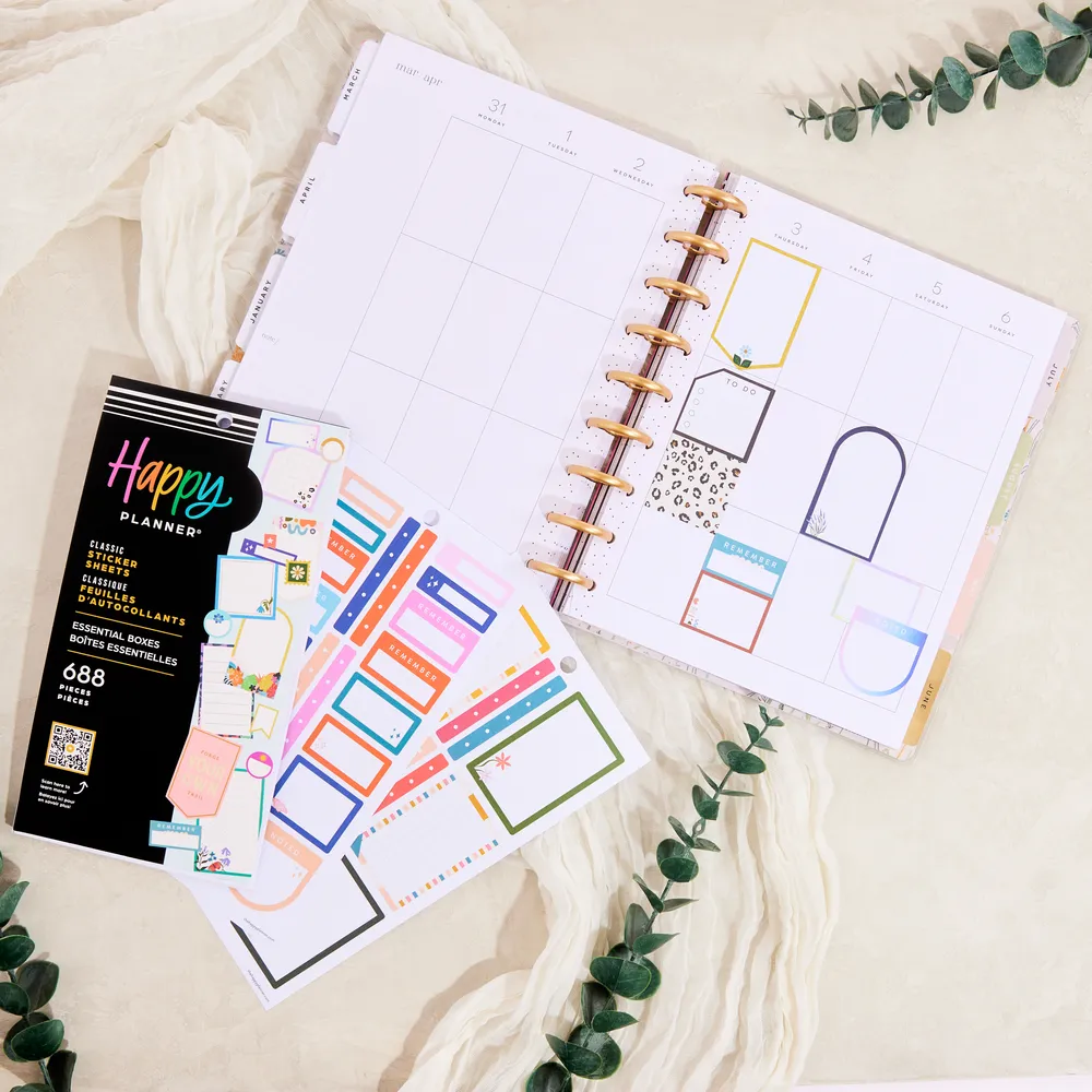 Happy Planner Essential Boxes stickers Classic 688