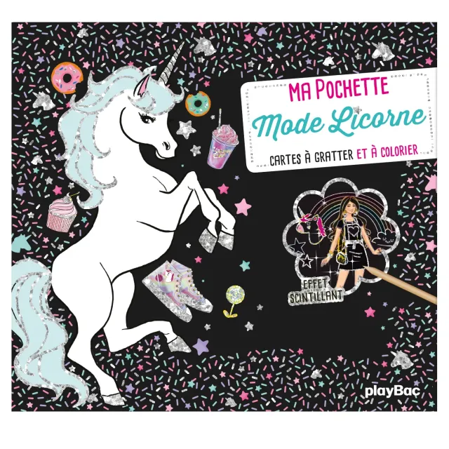 Frigobloc Mode Licorne pochette cartes à gratter et coloriages