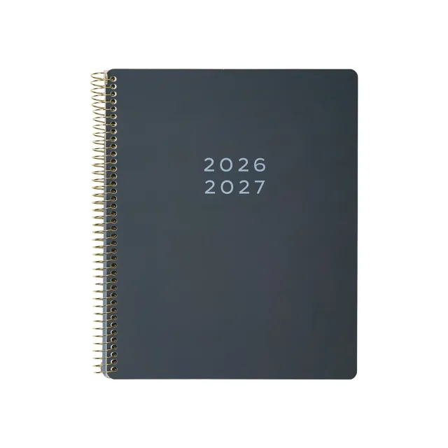 Go Big Navy agenda spiralé 2026-2027 Large dashboard gros caractères