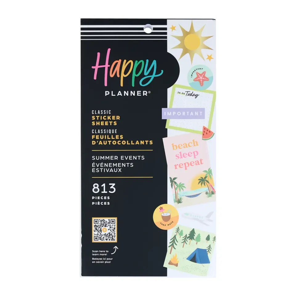 Happy Planner Summer Events stickers été Classic 813 stickers