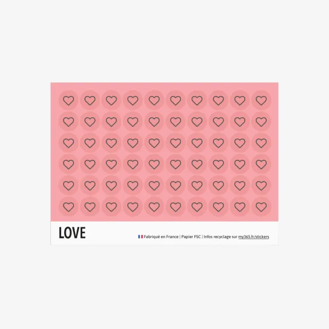 My365 Les stickers love autocollants
