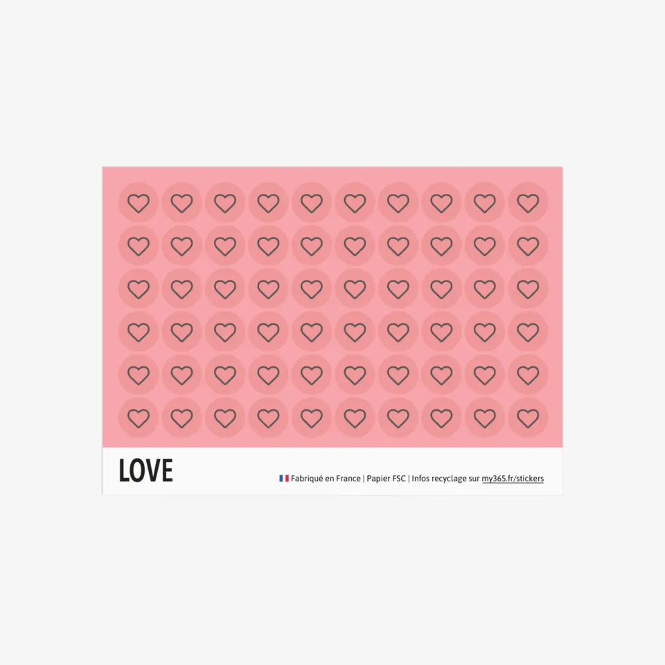 My365 Les stickers love autocollants