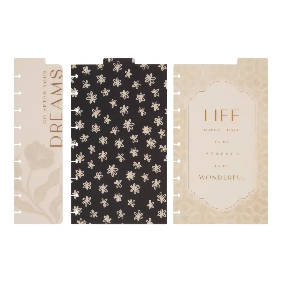 Happy Planner Modern Craft Dashboard Classic 3 intercalaires floral