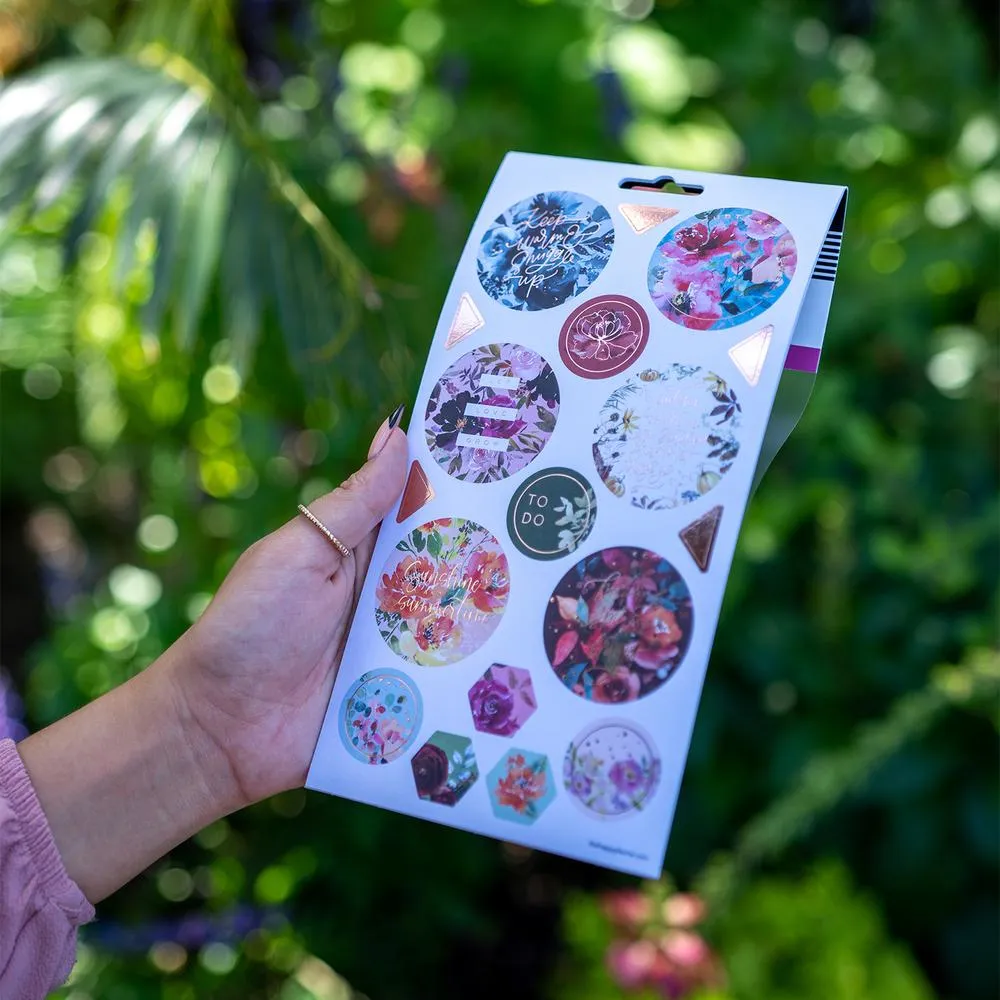 Happy Planner Seasonal Watercolor stickers aquarelle 5 feuilles
