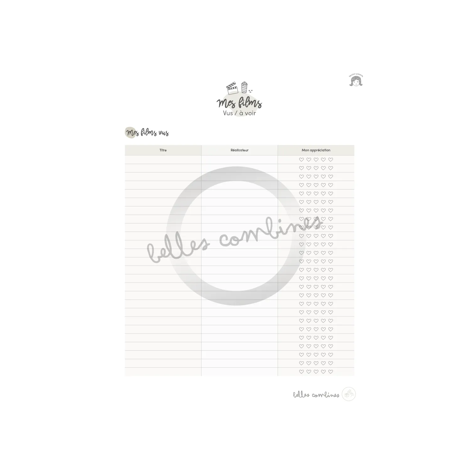 Les Belles Combines Nos suggestions de films fiche parents française