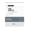 Poprun FP85CR100-P1 feuilles classeur lignées 100 feuilles