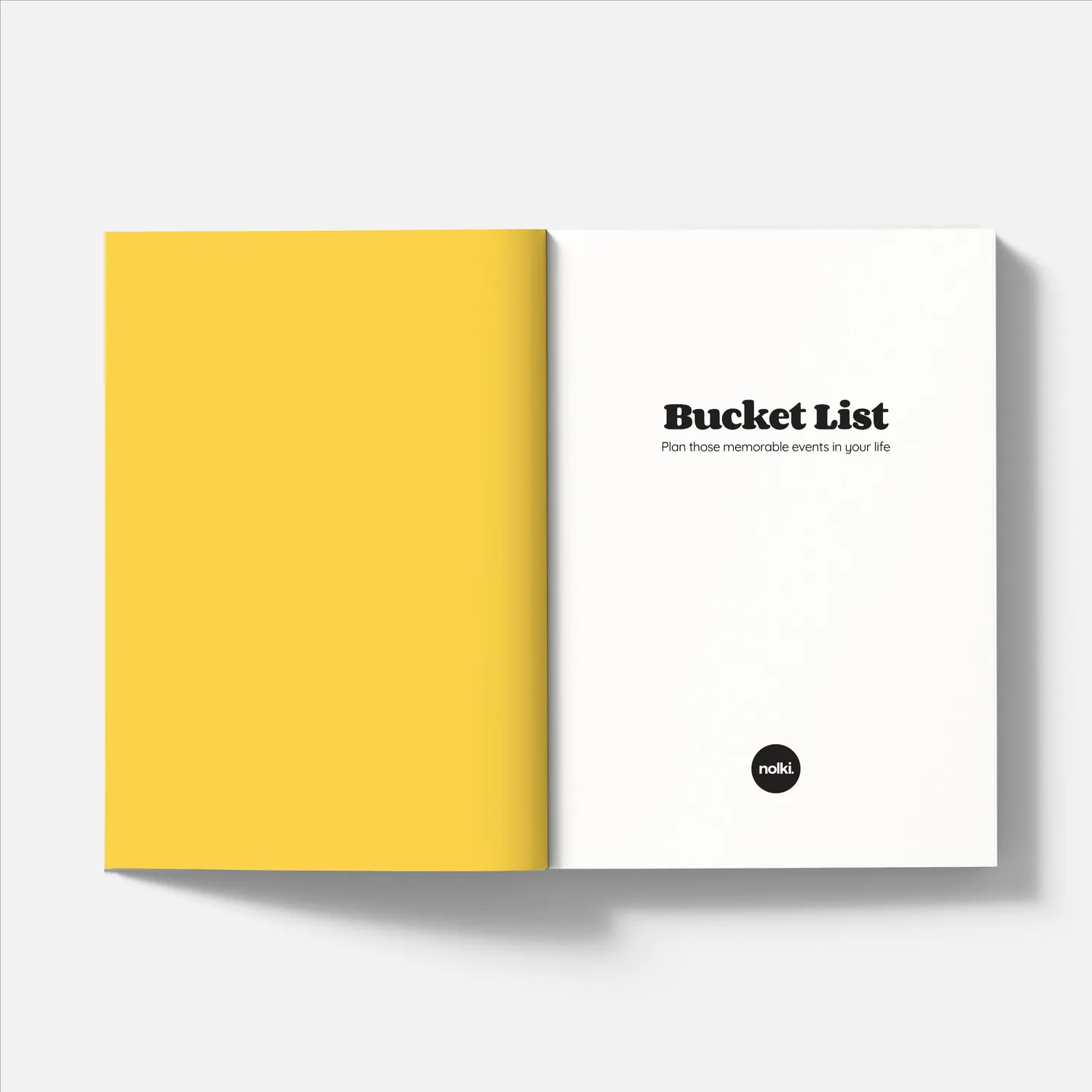Nolki Bucket List journal A5 50 projets avant après
