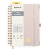 Poprun WH145L carnet ligné rose clair à spirale