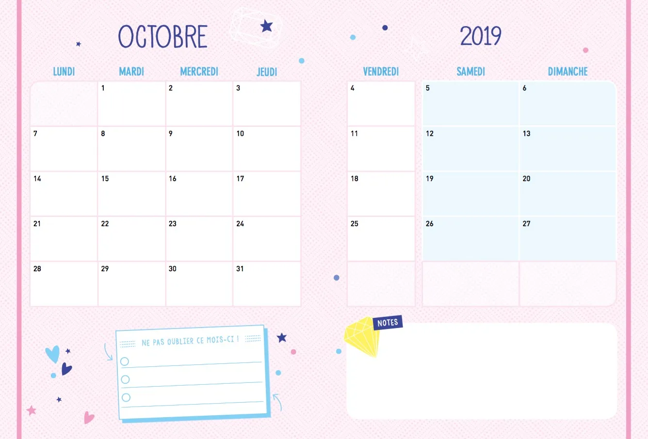 Happy Life Sept 2019 Déc 2020 agenda semainier