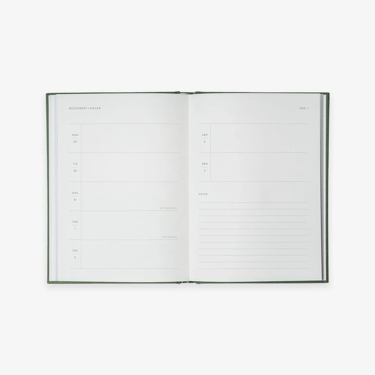 Kartotek Kalenderbog 2026 agenda danois tissu