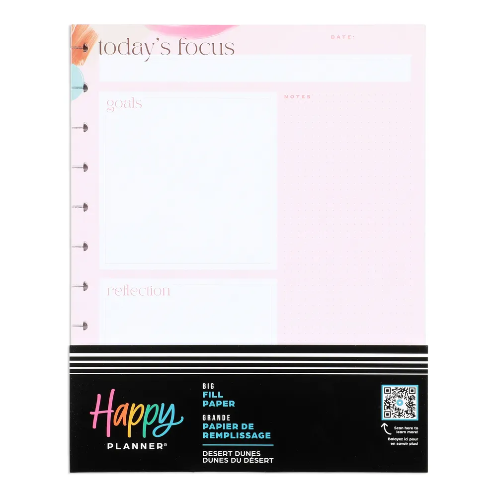 Happy Planner Desert Dunes papier Big 40 feuilles ligné
