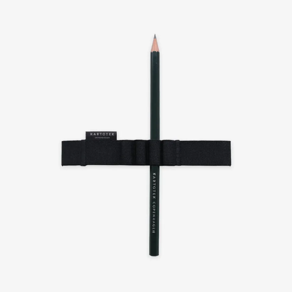 Kartotek Notebook Pen Strap A5 élastique 4 stylos noir
