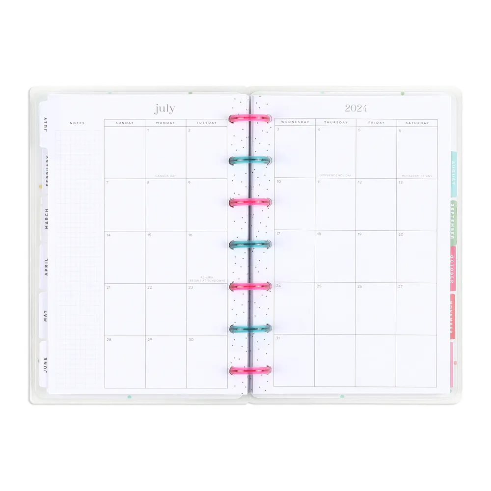 Happy Planner Miss Maker Mini Dashboard agenda daté 2024