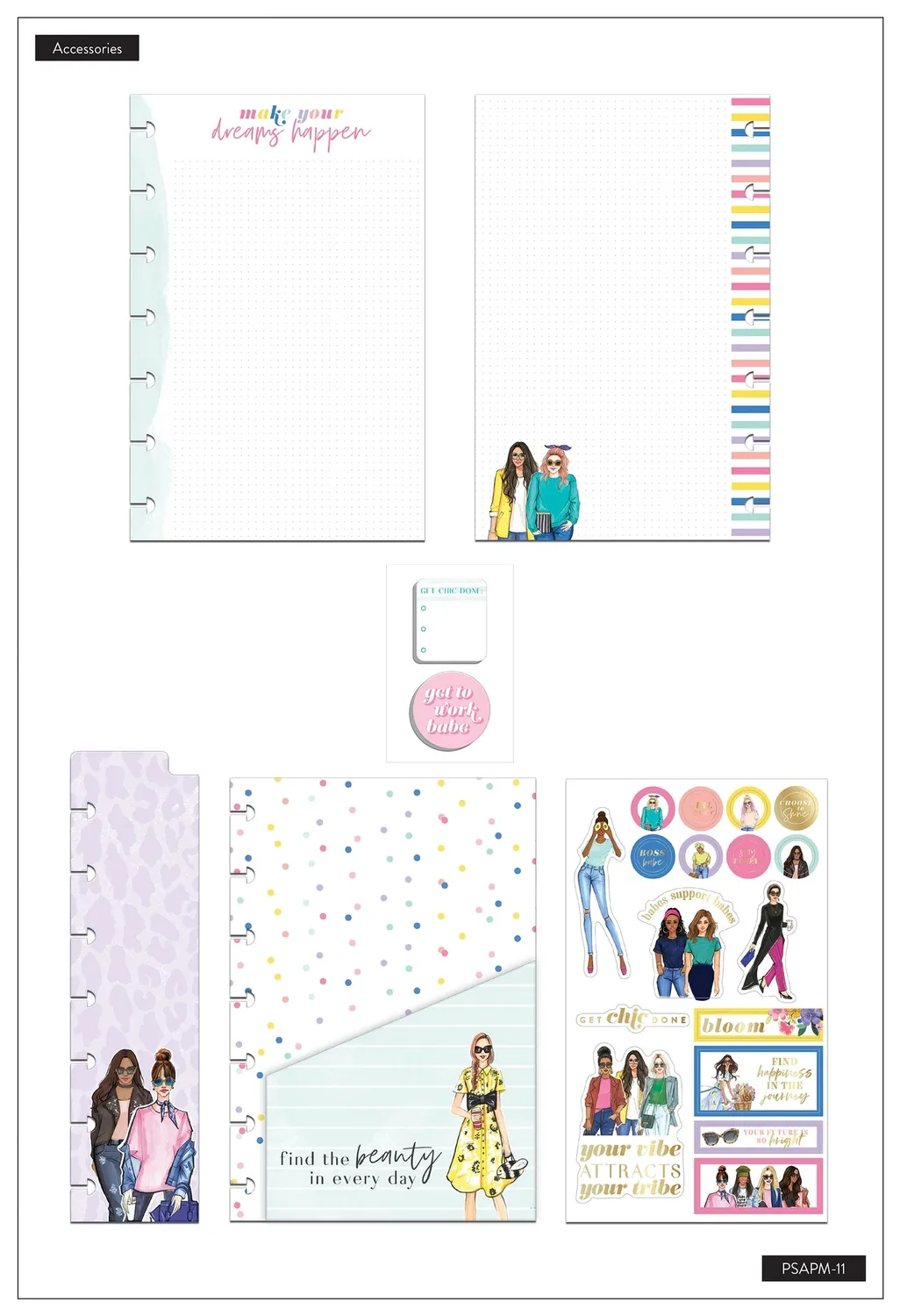 Happy Planner Rongrong Mini pack accessoires 79 pièces