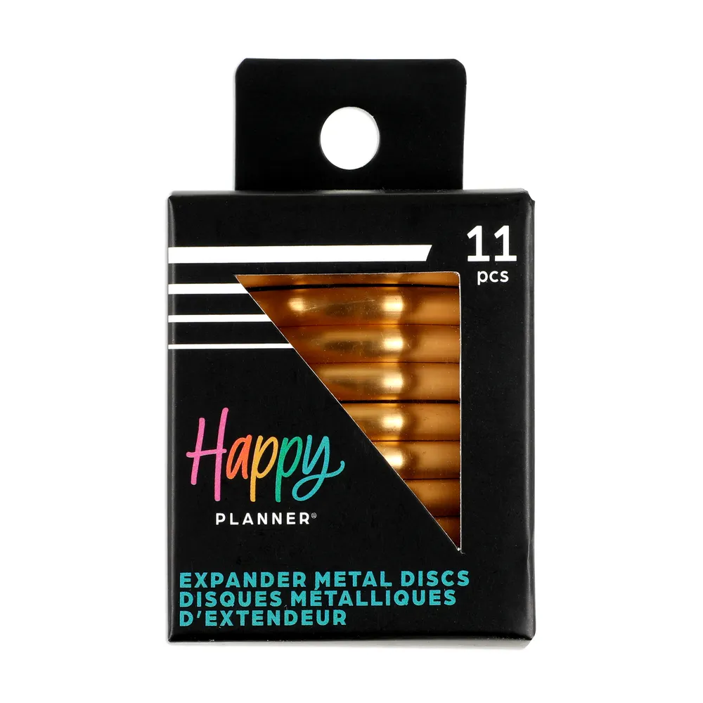 Happy Planner disques métal rose gold cuivre 11 anneaux M