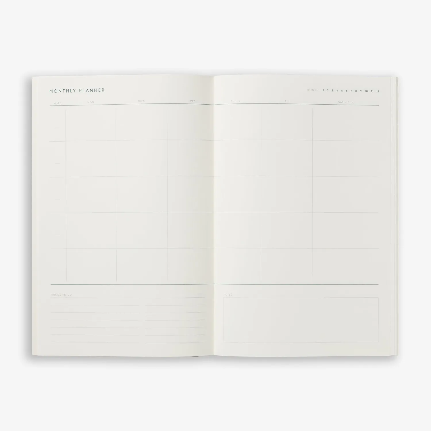 Kartotek Monthly Planner Notebook planner mensuel non daté