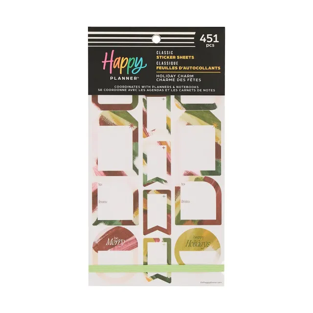 Happy Planner Holiday Charm stickers agenda 30 planches fetes