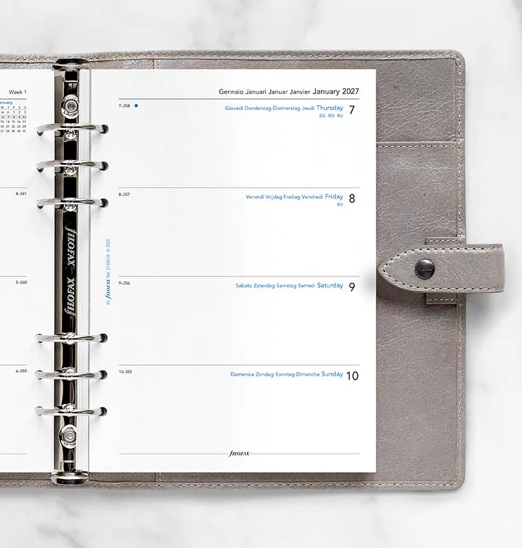 Filofax Classic A5 recharge agenda 2027 semaine