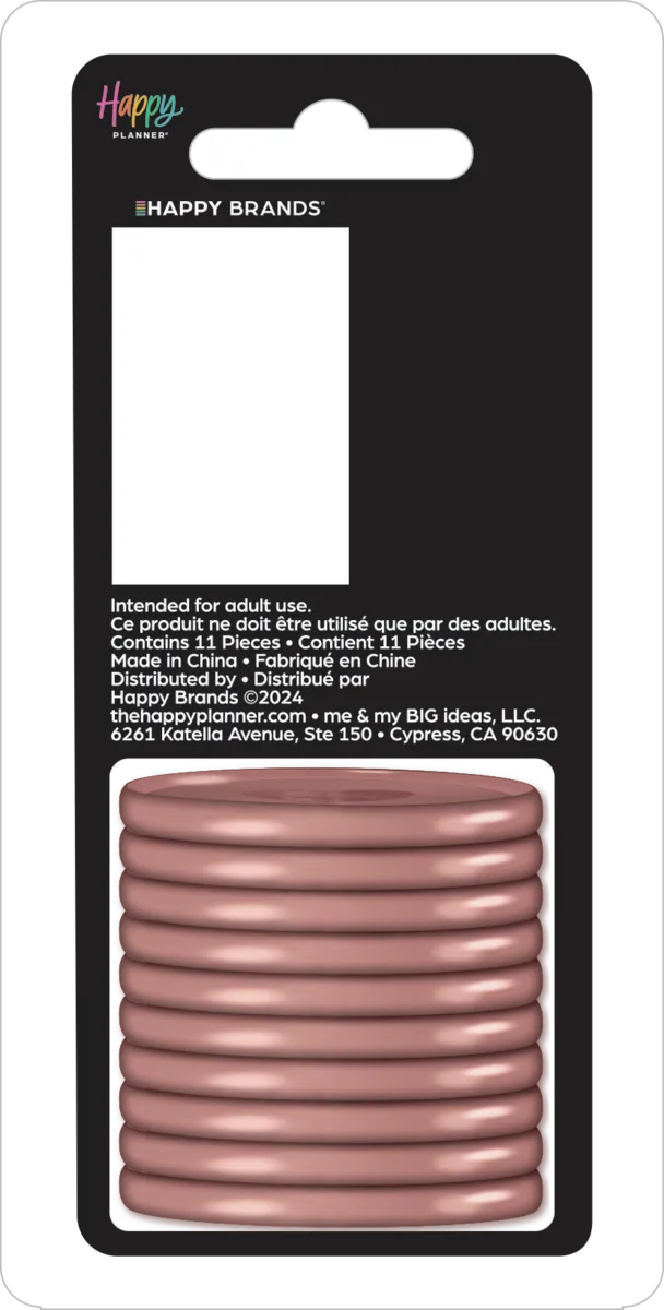 Happy Planner Blush disques plastique Expander x11 rose