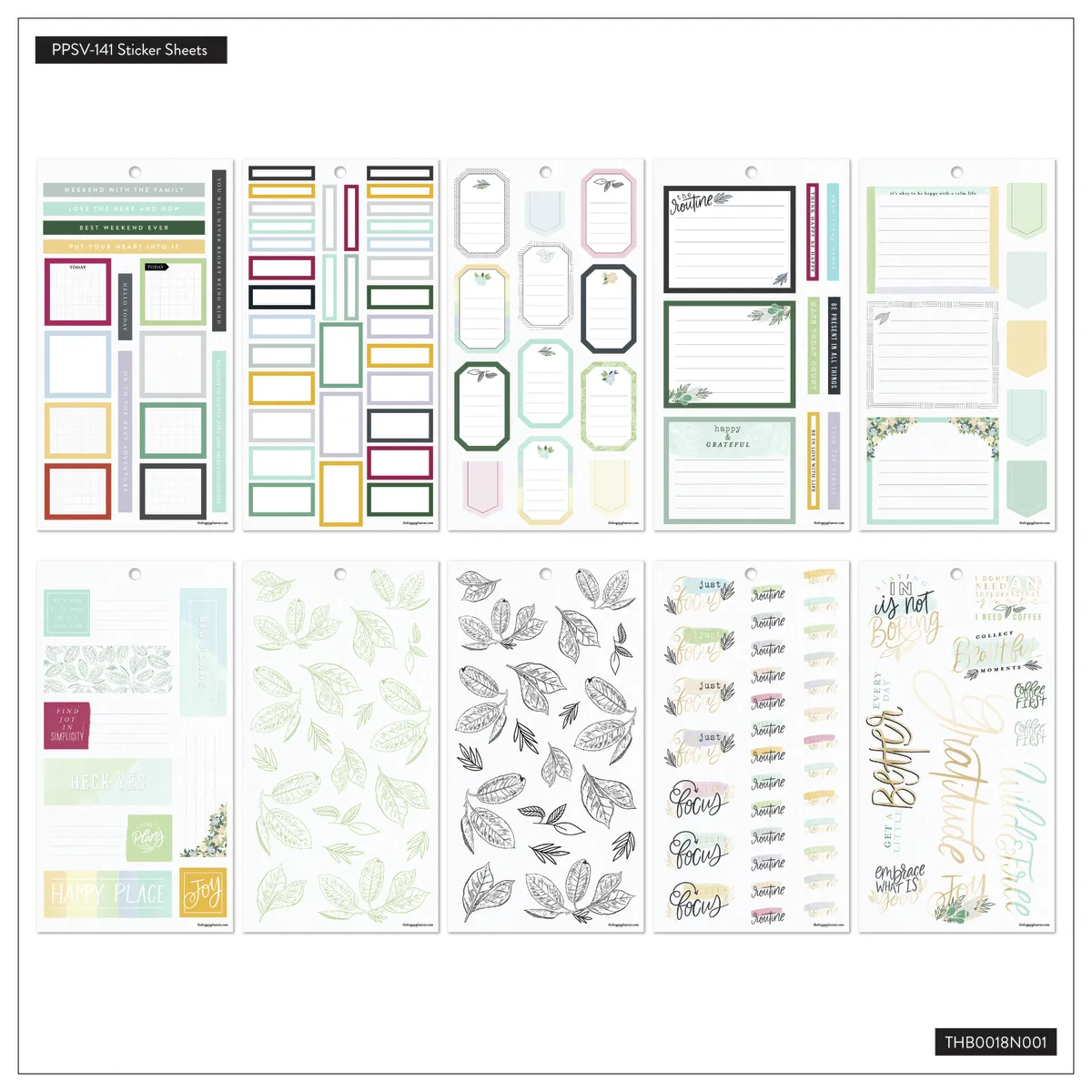 Happy Planner The Homebody stickers Classic 515 fleuri