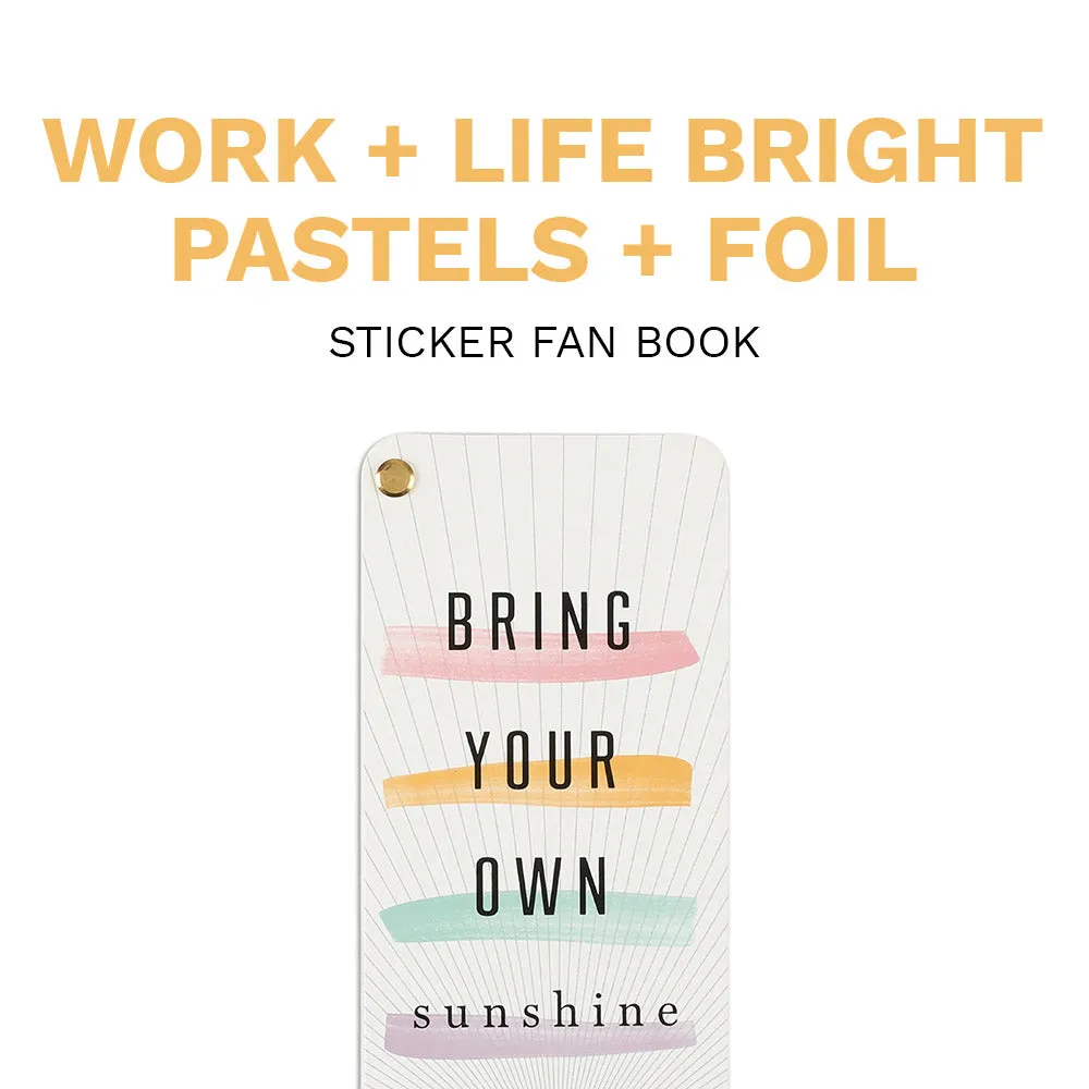 Happy Planner Work + Life Bright Pastels stickers éventail 16 feuilles